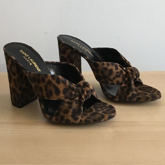 ❌SOLD❌ Saint Laurent Leopard Mules - Picture 7 of 8